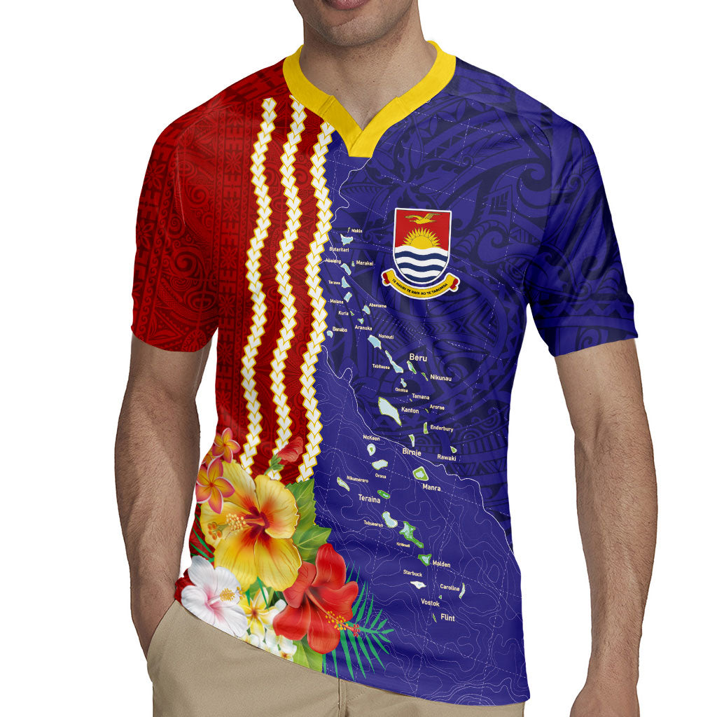 Kiribati Heritage Rugby Jersey Map of the Islands and Polynesia Pattern