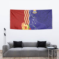 Kiribati Heritage Tapestry Map of the Islands and Polynesia Pattern