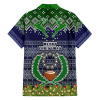 Pohnpei State Christmas Family Matching Puletasi Dress and Hawaiian Shirt Coat of Arms Beautiful Merry Xmas Snowflake LT03 - Polynesian Pride