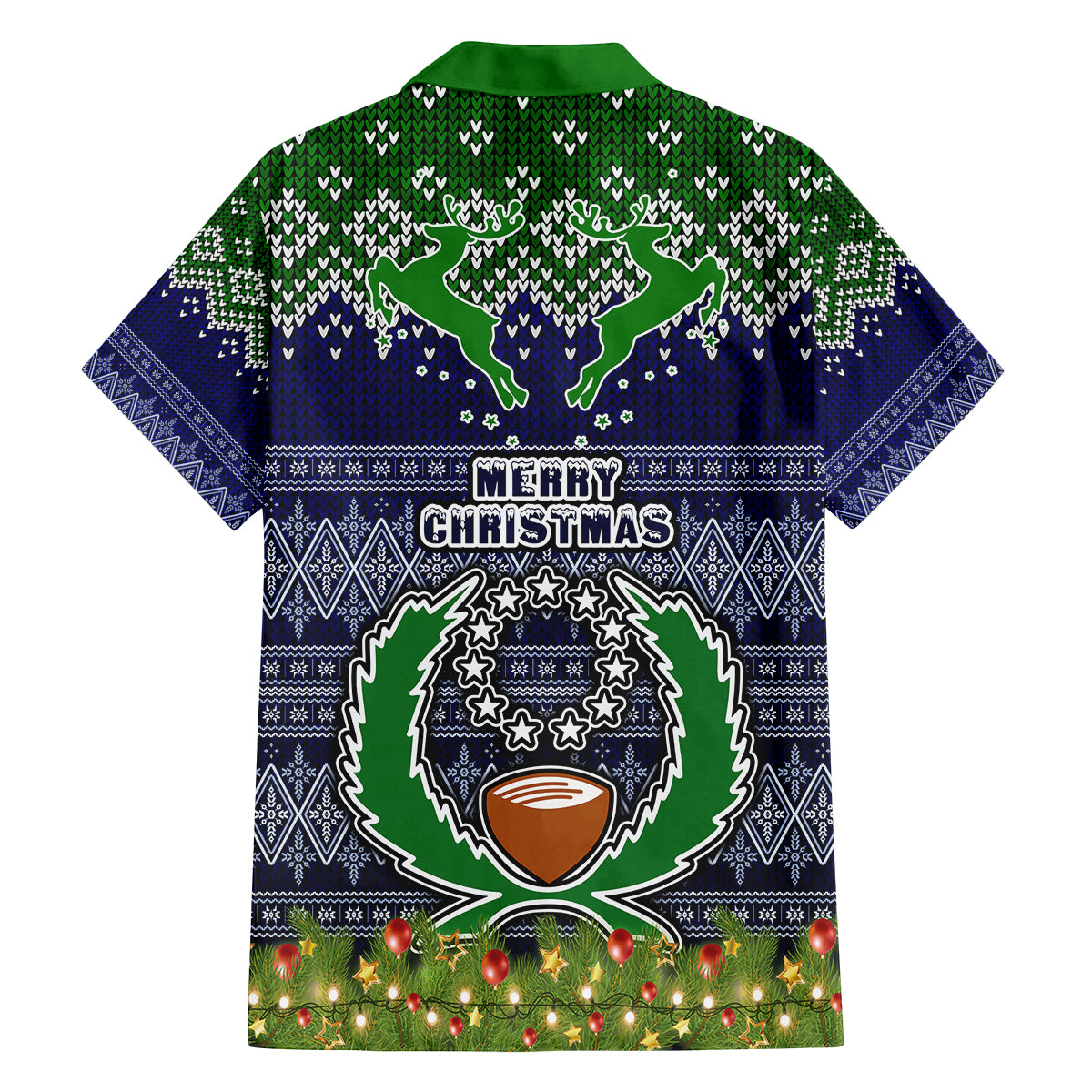 pohnpei-state-christmas-family-matching-tank-maxi-dress-and-hawaiian-shirt-coat-of-arms-beautiful-merry-xmas-snowflake