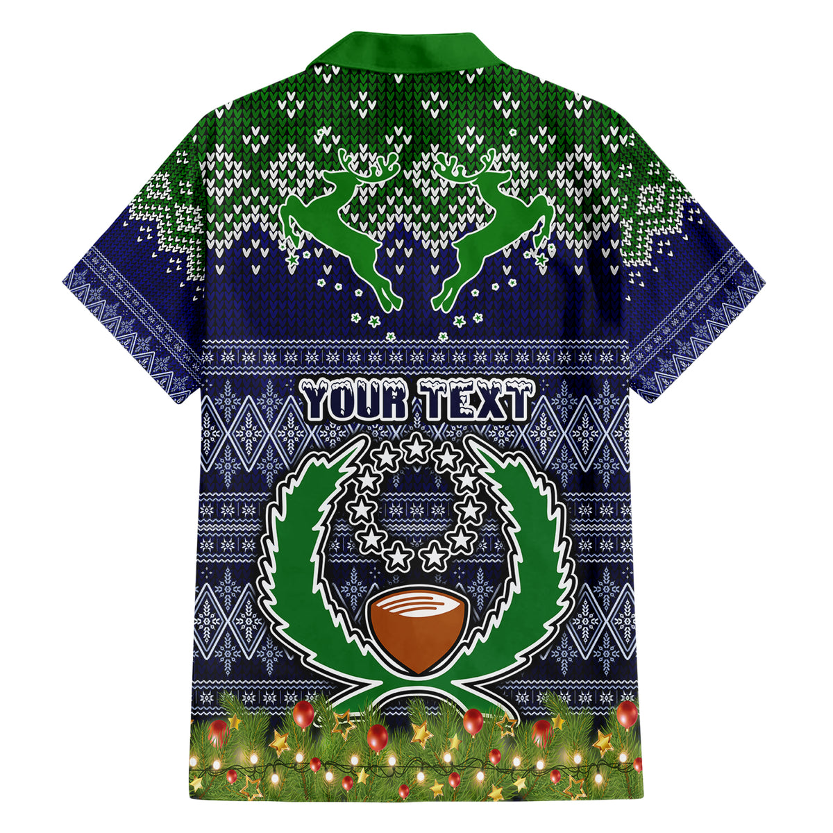 personalised-pohnpei-state-christmas-hawaiian-shirt-coat-of-arms-beautiful-merry-xmas-snowflake