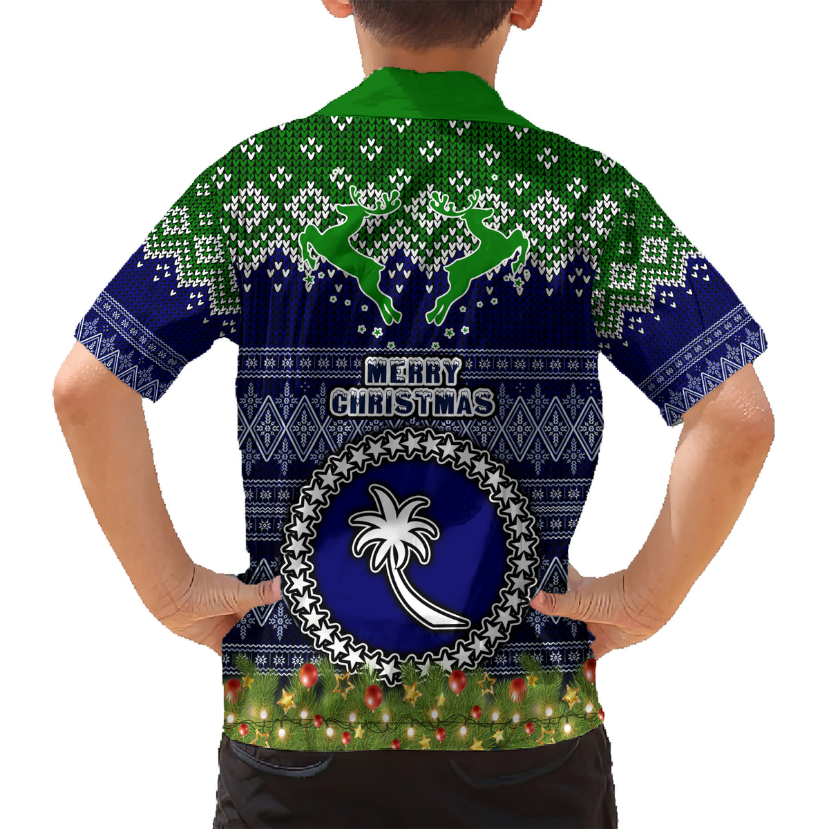 chuuk-state-christmas-hawaiian-shirt-coat-of-arms-beautiful-merry-xmas-snowflake