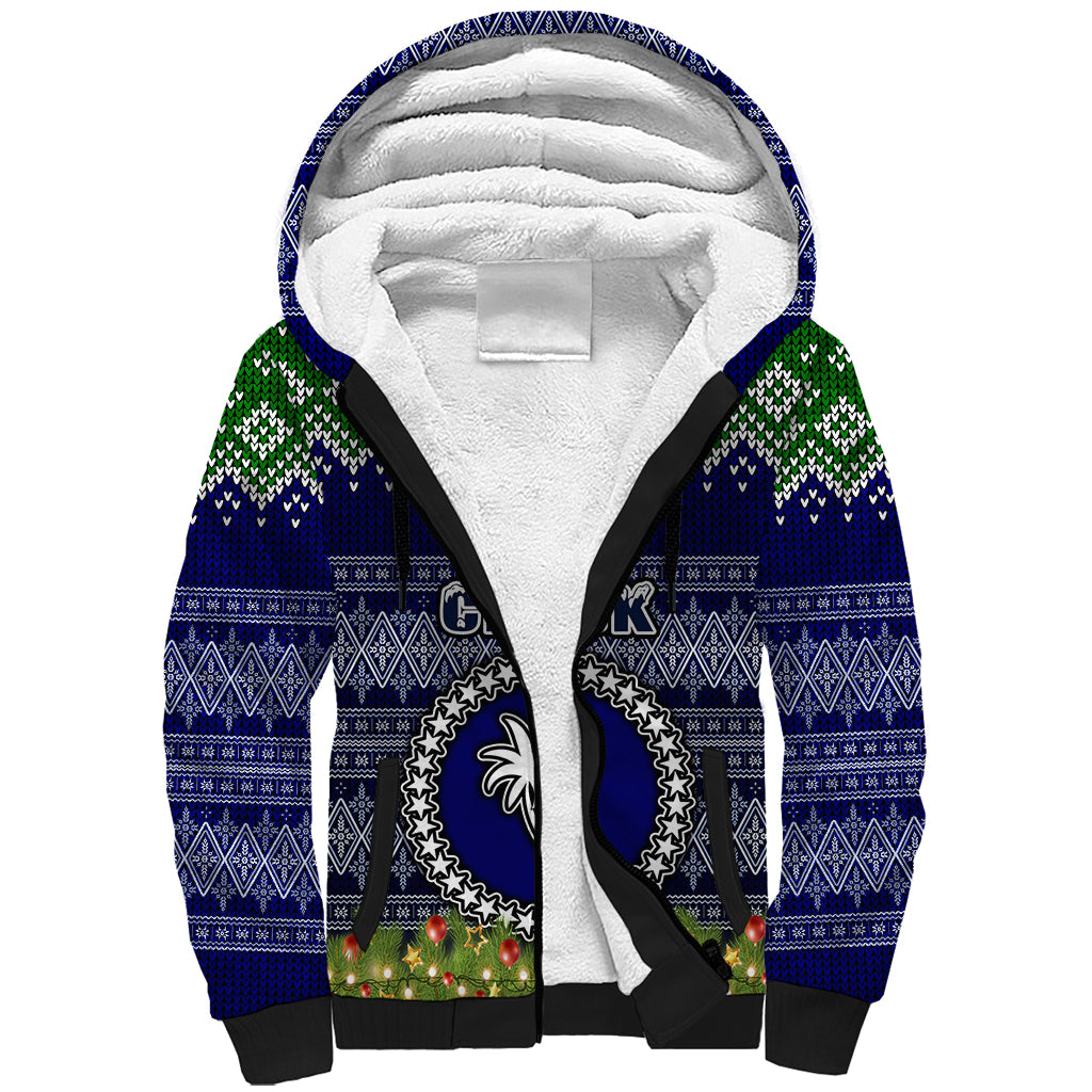 chuuk-state-christmas-sherpa-hoodie-coat-of-arms-beautiful-merry-xmas-snowflake