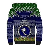 chuuk-state-christmas-sherpa-hoodie-coat-of-arms-beautiful-merry-xmas-snowflake
