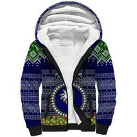 personalised-chuuk-state-christmas-sherpa-hoodie-coat-of-arms-beautiful-merry-xmas-snowflake