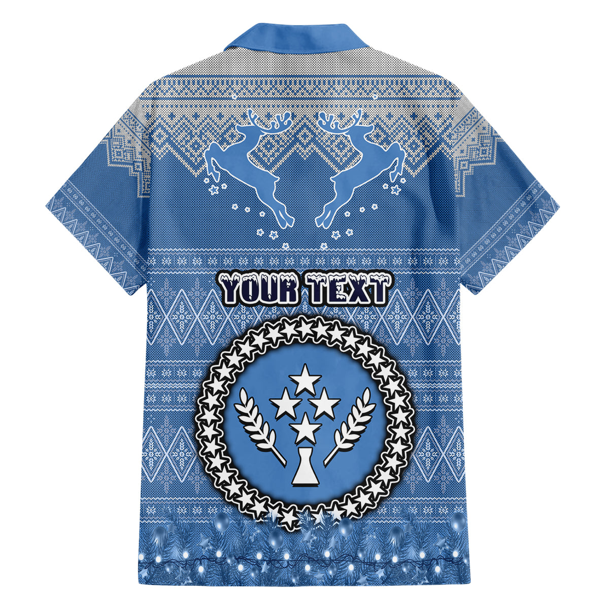 personalised-kosrae-christmas-family-matching-short-sleeve-bodycon-dress-and-hawaiian-shirt-coat-of-arms-beautiful-merry-xmas-snowflake