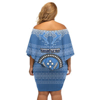personalised-kosrae-christmas-off-shoulder-short-dress-coat-of-arms-beautiful-merry-xmas-snowflake