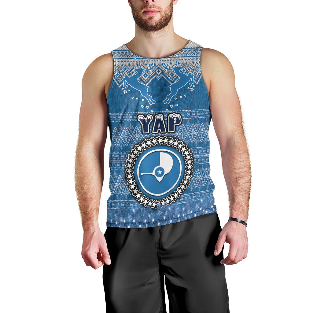 personalised-yap-christmas-men-tank-top-coat-of-arms-beautiful-merry-xmas-snowflake