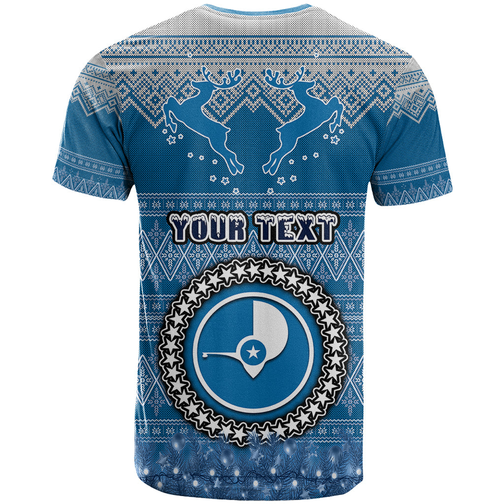 Personalised Yap Christmas T Shirt Coat of Arms Beautiful Merry Xmas Snowflake LT03 - Polynesian Pride