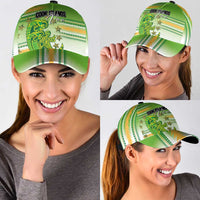 Cook Islands Va'a Race Classic Cap Te Tatau Tattoos Sporty Style Green-White Color - Polynesian Pride
