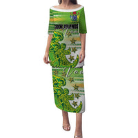 Personalised Cook Islands Va'a Race Puletasi Te Tatau Tattoos Sporty Style Green-White Color - Polynesian Pride