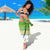 Cook Islands Va'a Race Sarong Te Tatau Tattoos Sporty Style Green-White Color - Polynesian Pride