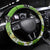 Cook Islands Va'a Race Steering Wheel Cover Te Tatau Tattoos Sporty Style Green-White Color - Polynesian Pride