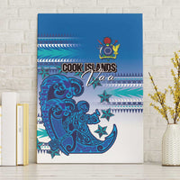 Cook Islands Va'a Race Canvas Wall Art Te Tatau Tattoos Sporty Style Light Blue Color - Polynesian Pride