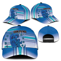 Cook Islands Va'a Race Classic Cap Te Tatau Tattoos Sporty Style Light Blue Color - Polynesian Pride