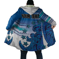 Personalised Cook Islands Va'a Race Cloak Te Tatau Tattoos Sporty Style Light Blue Color - Polynesian Pride