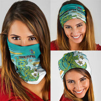 Cook Islands Va'a Race Neck Gaiter Te Tatau Tattoos Sporty Style Turquoise Color - Polynesian Pride