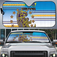 Cook Islands Va'a Race Auto Sun Shade Te Tatau Tattoos Sporty Style Glory Blue Color LT03 Blue - Polynesian Pride