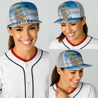 Cook Islands Va'a Race Baseball Net Cap Te Tatau Tattoos Sporty Style Glory Blue Color - Polynesian Pride