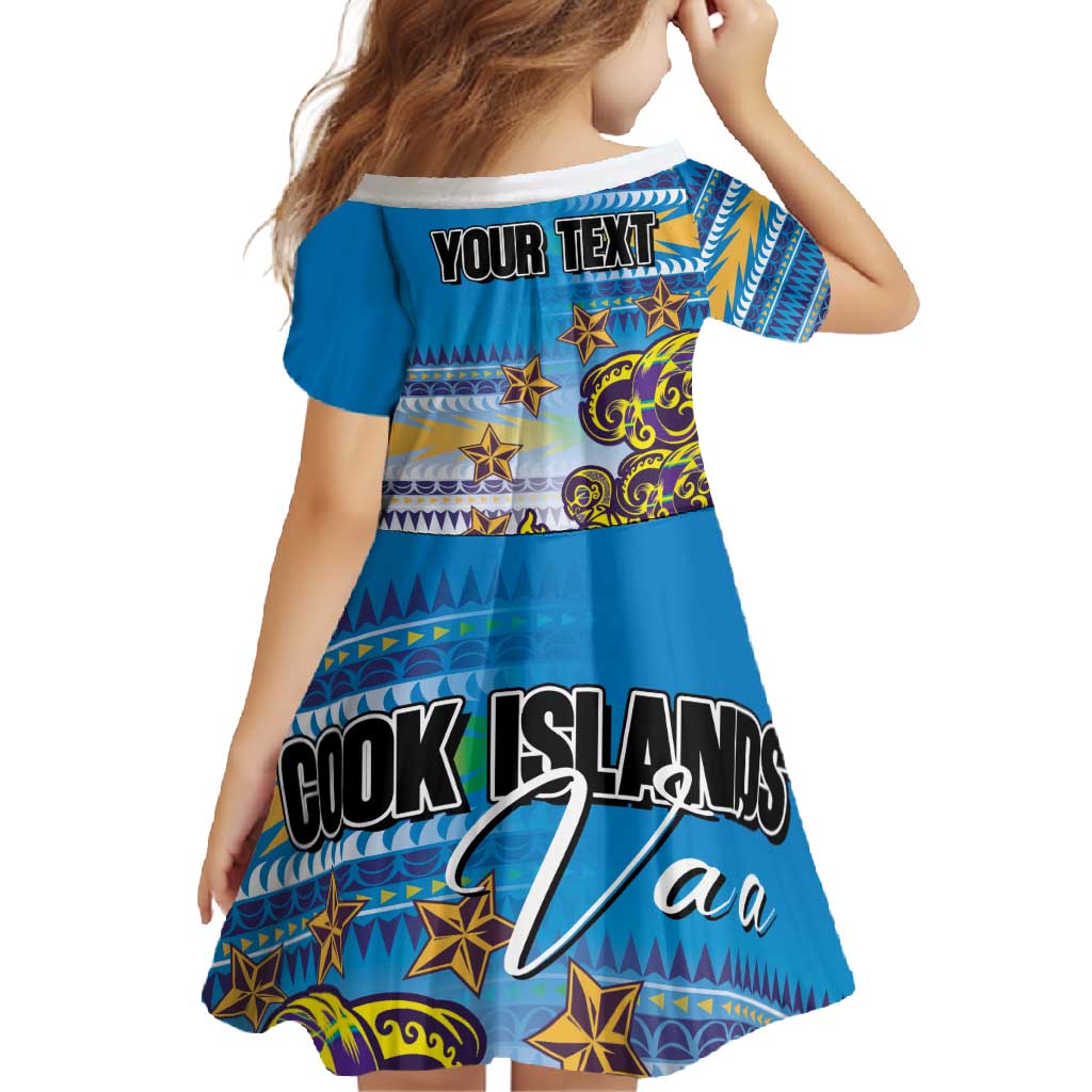Personalised Cook Islands Va'a Race Family Matching Tank Maxi Dress and Hawaiian Shirt Te Tatau Tattoos Sporty Style Glory Blue Color - Polynesian Pride