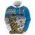 Personalised Cook Islands Va'a Race Hoodie Te Tatau Tattoos Sporty Style Glory Blue Color - Polynesian Pride