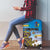 Cook Islands Va'a Race Luggage Cover Te Tatau Tattoos Sporty Style Glory Blue Color - Polynesian Pride