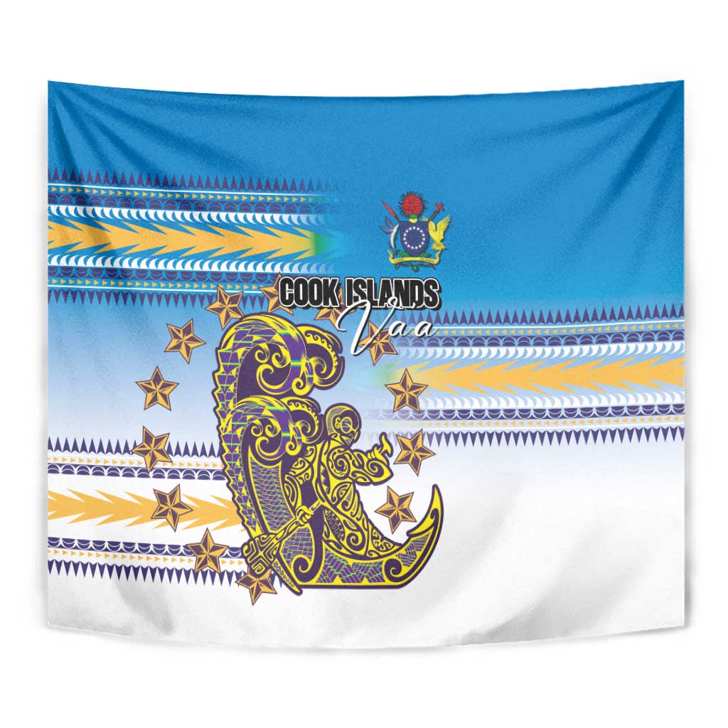Cook Islands Va'a Race Tapestry Te Tatau Tattoos Sporty Style Glory Blue Color LT03 - Polynesian Pride