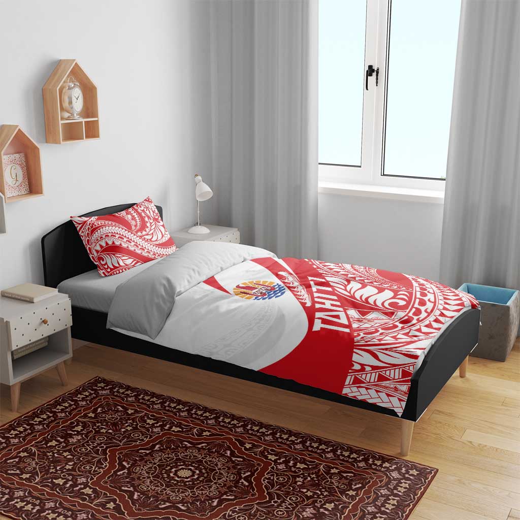 Tahiti Va'a Race Bedding Set Polynesian Tattoos Sporty Style - Polynesian Pride