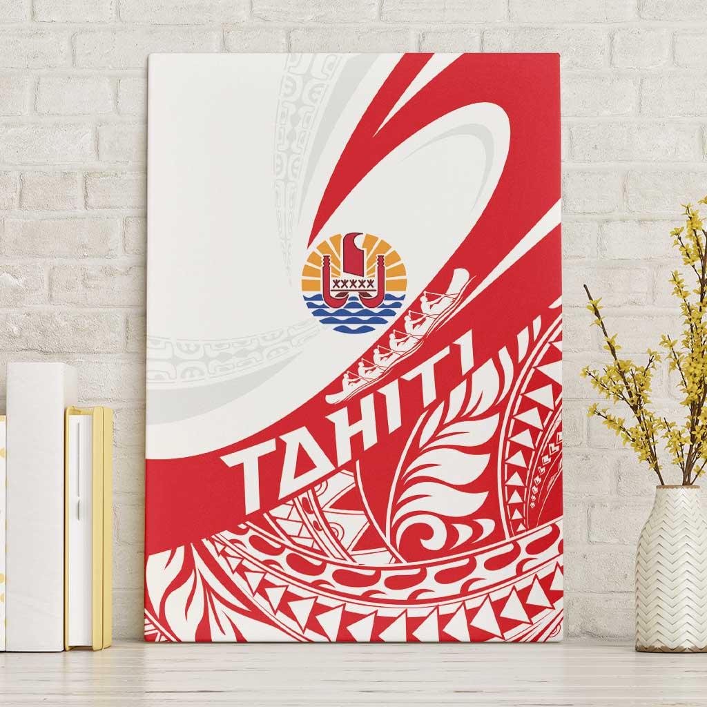 Tahiti Va'a Race Canvas Wall Art Polynesian Tattoos Sporty Style - Polynesian Pride