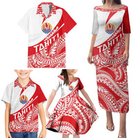 Personalised Tahiti Va'a Race Family Matching Puletasi and Hawaiian Shirt Polynesian Tattoos Sporty Style - Polynesian Pride