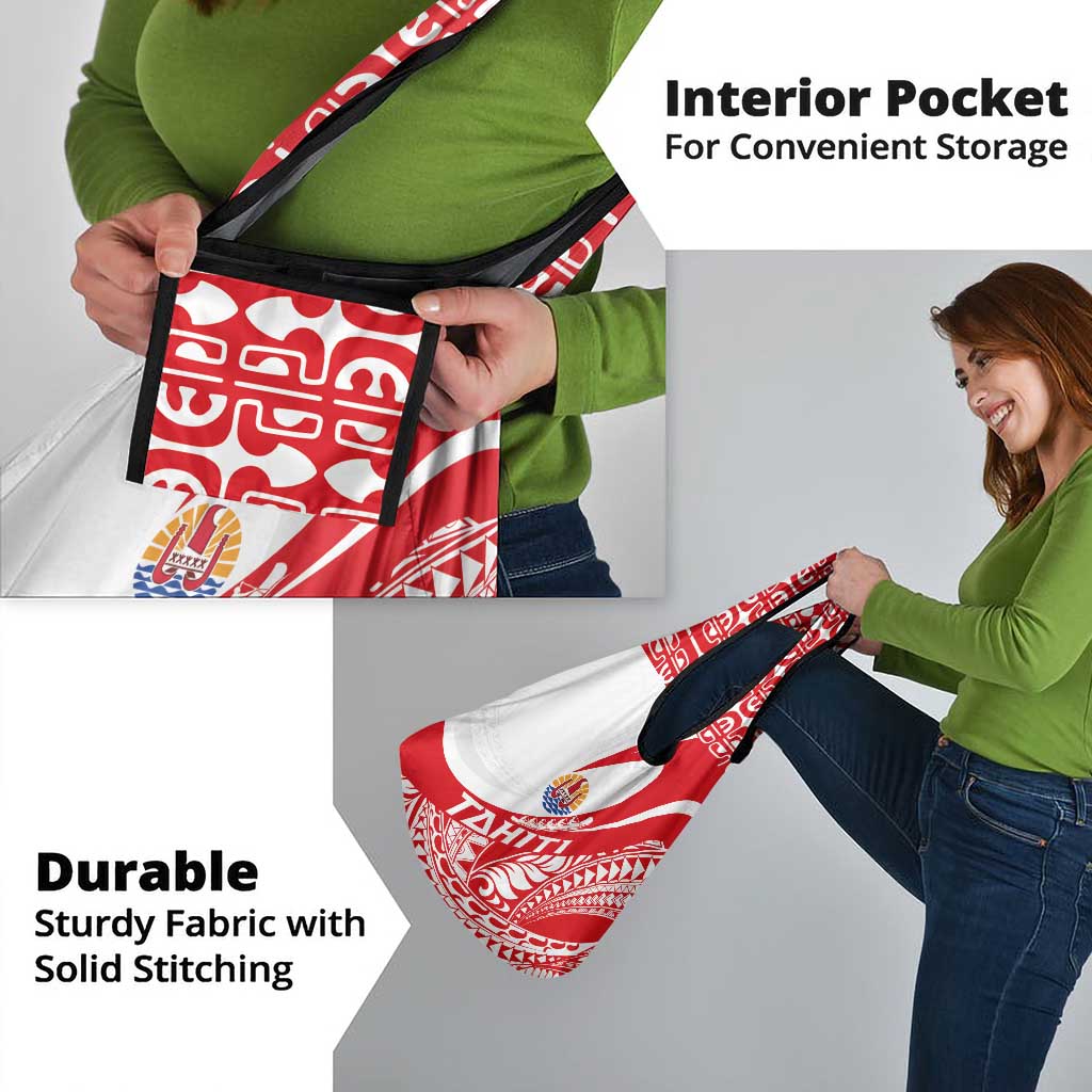 Tahiti Va'a Race Grocery Bag Polynesian Tattoos Sporty Style - Polynesian Pride