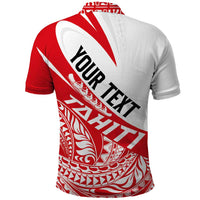 Personalised Tahiti Va'a Race Polo Shirt Polynesian Tattoos Sporty Style - Polynesian Pride