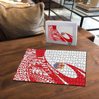 Tahiti Va'a Race Puzzle Polynesian Tattoos Sporty Style - Polynesian Pride