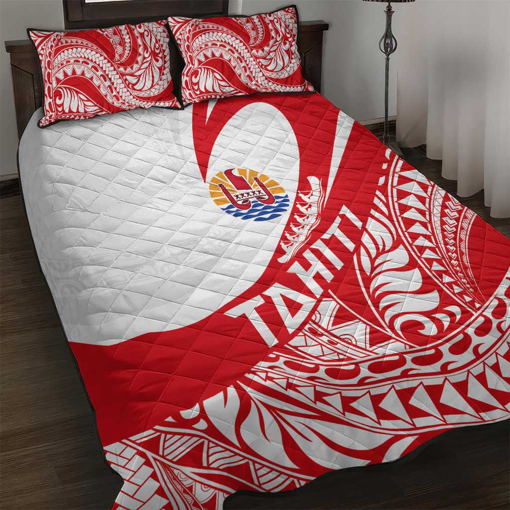 Tahiti Va'a Race Quilt Bed Set Polynesian Tattoos Sporty Style - Polynesian Pride