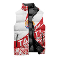 Personalised Tahiti Va'a Race Sleeveless Puffer Jacket Polynesian Tattoos Sporty Style - Polynesian Pride