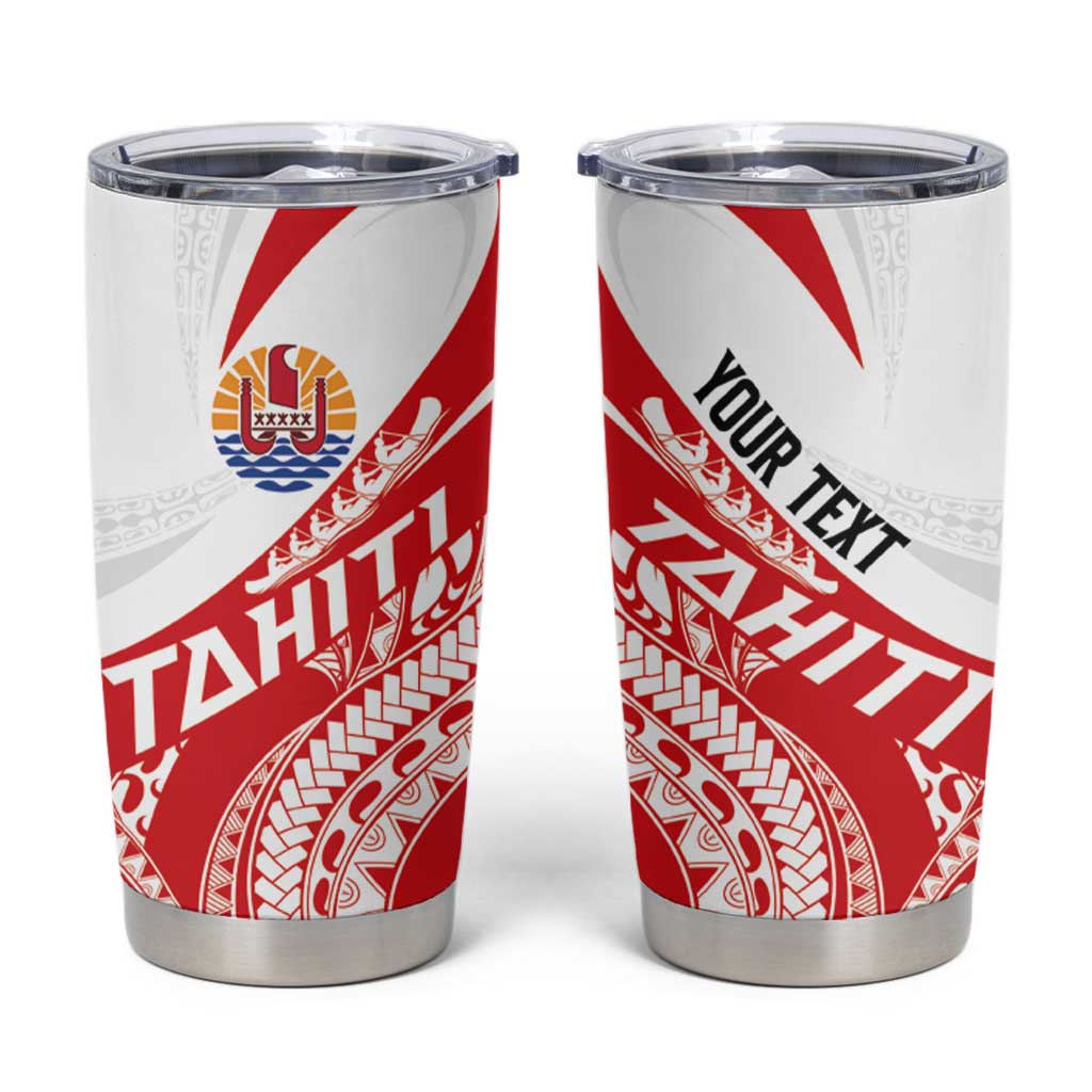 Personalised Tahiti Va'a Race Tumbler Cup Polynesian Tattoos Sporty Style - Polynesian Pride