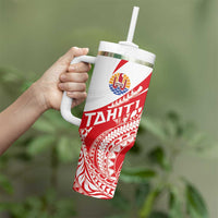 Personalised Tahiti Va'a Race Tumbler With Handle Polynesian Tattoos Sporty Style - Polynesian Pride