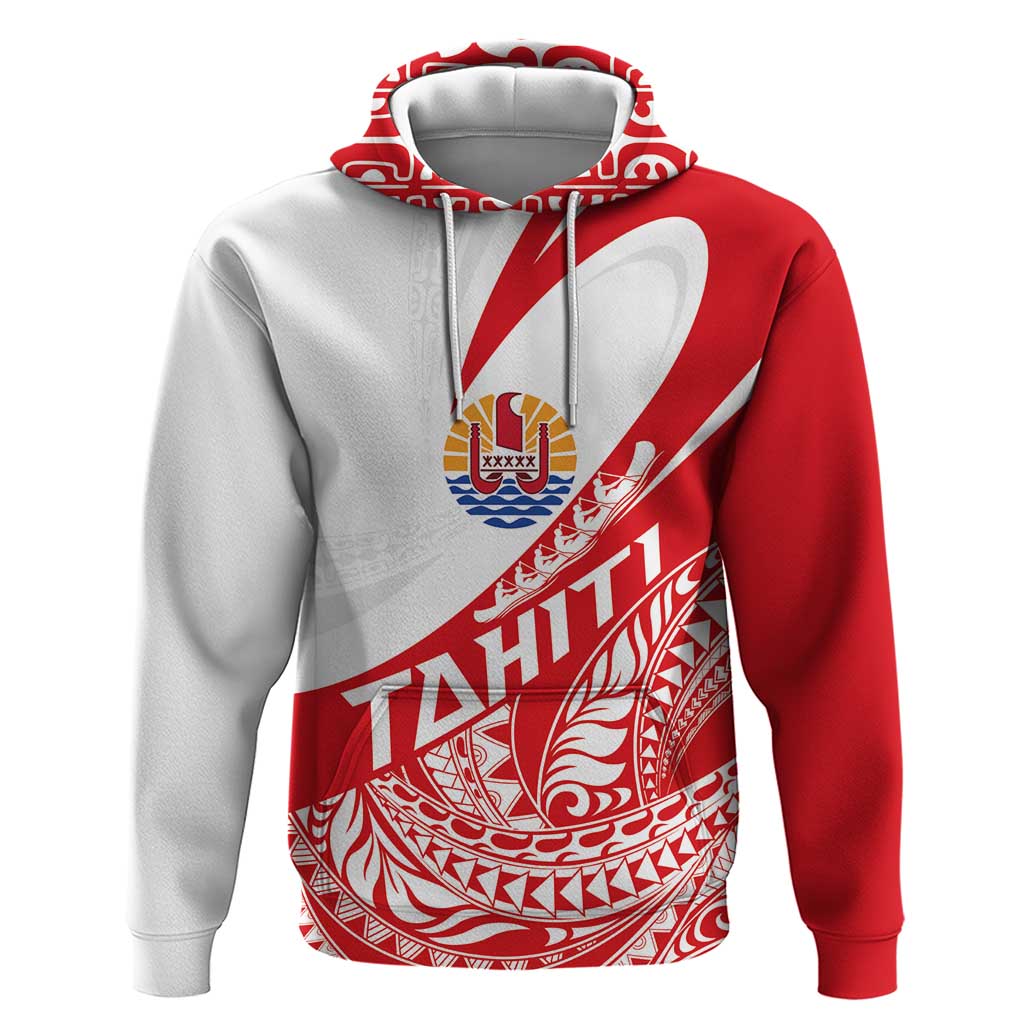 Personalised Tahiti Va'a Race Zip Hoodie Polynesian Tattoos Sporty Style - Polynesian Pride