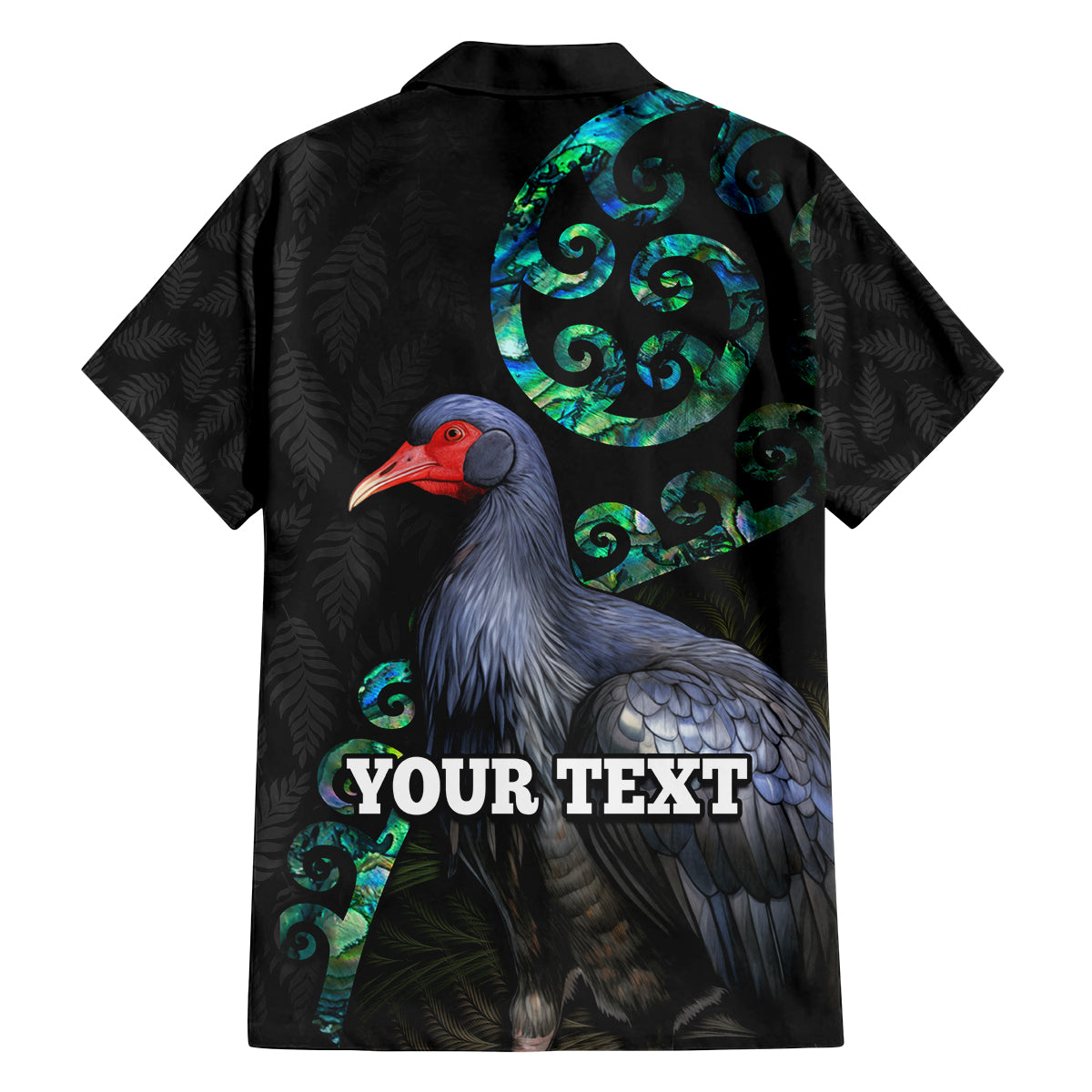 Custom Pukeko New Zealand Family Matching Off Shoulder Maxi Dress and Hawaiian Shirt Koru Papua Shell with Silver Fern Pattern LT03 - Polynesian Pride