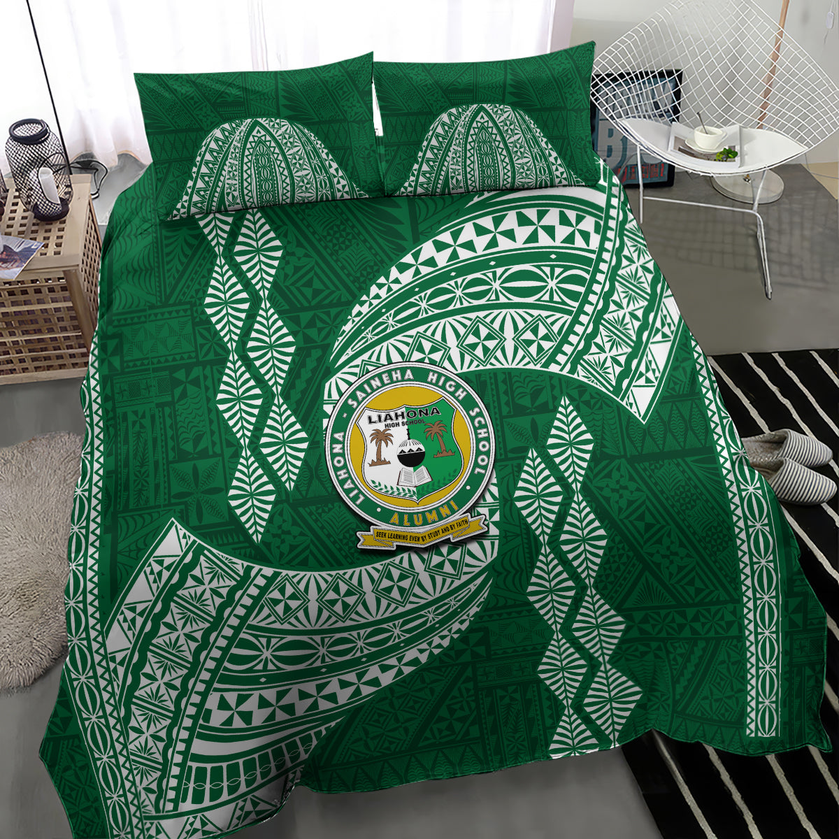 Tonga Lahaina High School Bedding Set Traditional Ngatu and Polynesian Pattern LT03 - Polynesian Pride