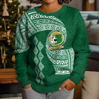 Tonga Lahaina High School Kid Ugly Christmas Sweater Traditional Ngatu and Polynesian Pattern LT03 - Polynesian Pride