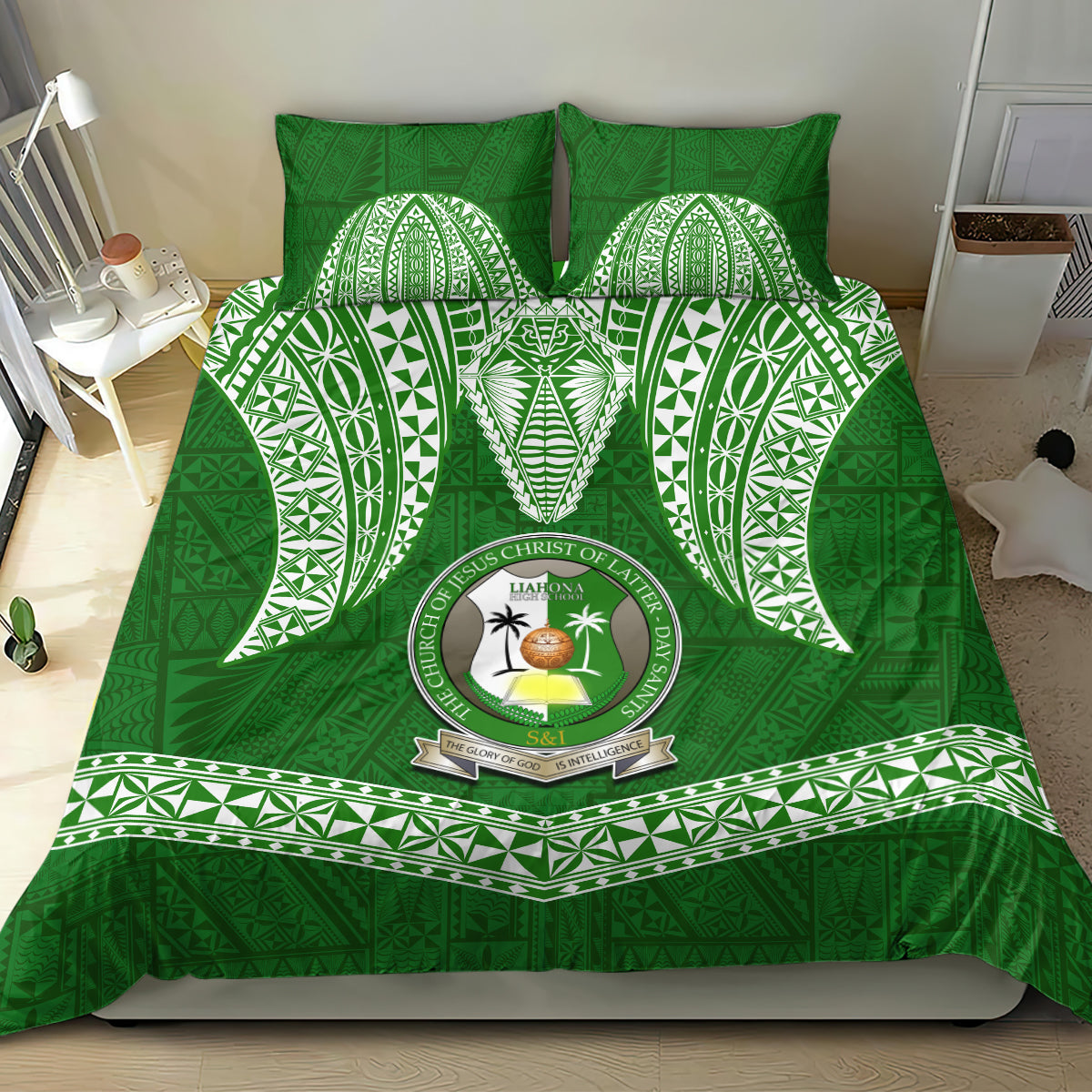 Tonga Liahona High School Bedding Set Traditional Ngatu and Polynesian Pattern LT03 - Polynesian Pride