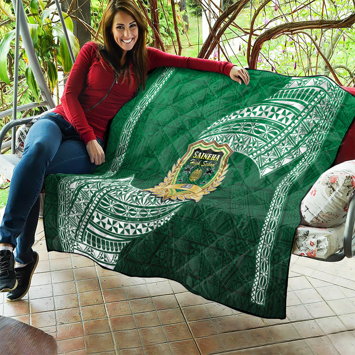 Tonga Saineha High School Quilt Traditional Ngatu and Polynesian Pattern LT03 - Polynesian Pride