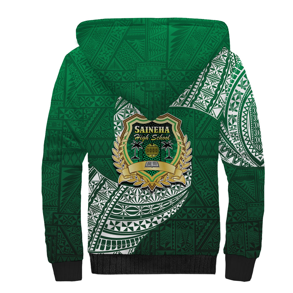Tonga Saineha High School Sherpa Hoodie Traditional Ngatu and Polynesian Pattern LT03 - Polynesian Pride