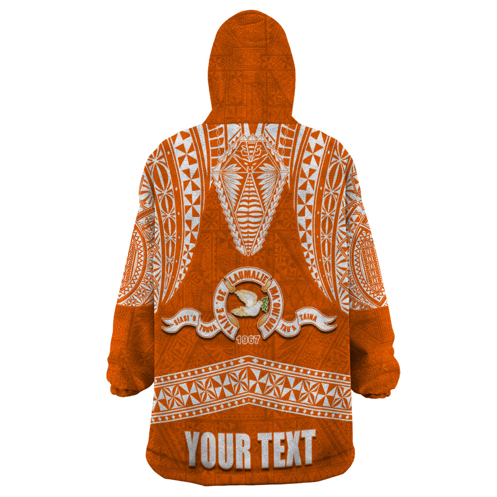 Tonga Tailulu College Wearable Blanket Hoodie Traditional Ngatu and Polynesian Pattern LT03 - Polynesian Pride
