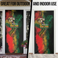 Aotearoa One Love Door Cover Reggae Lion with Kakahu Huruhuru LT03 - Polynesian Pride