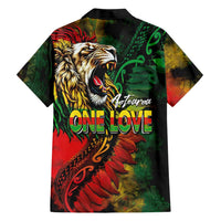 Aotearoa One Love Family Matching Puletasi and Hawaiian Shirt Reggae Lion with Kakahu Huruhuru LT03 - Polynesian Pride