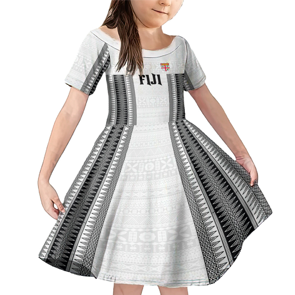 Fiji Rugby Warriors Family Matching Mermaid Dress and Hawaiian Shirt Masi Tribal Pattern Go Champion 2024