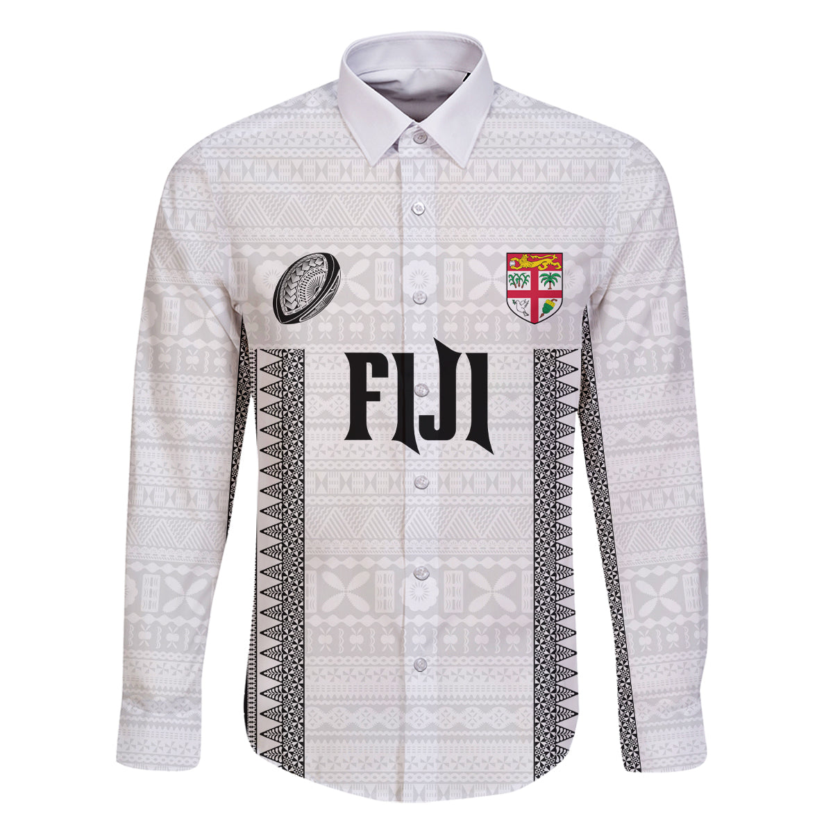 Fiji Rugby Warriors Family Matching Tank Maxi Dress and Hawaiian Shirt Masi Tribal Pattern Go Champion 2024