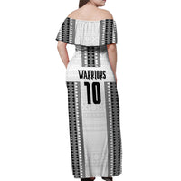 Fiji Rugby Warriors Off Shoulder Maxi Dress Masi Tribal Pattern Go Champion 2024